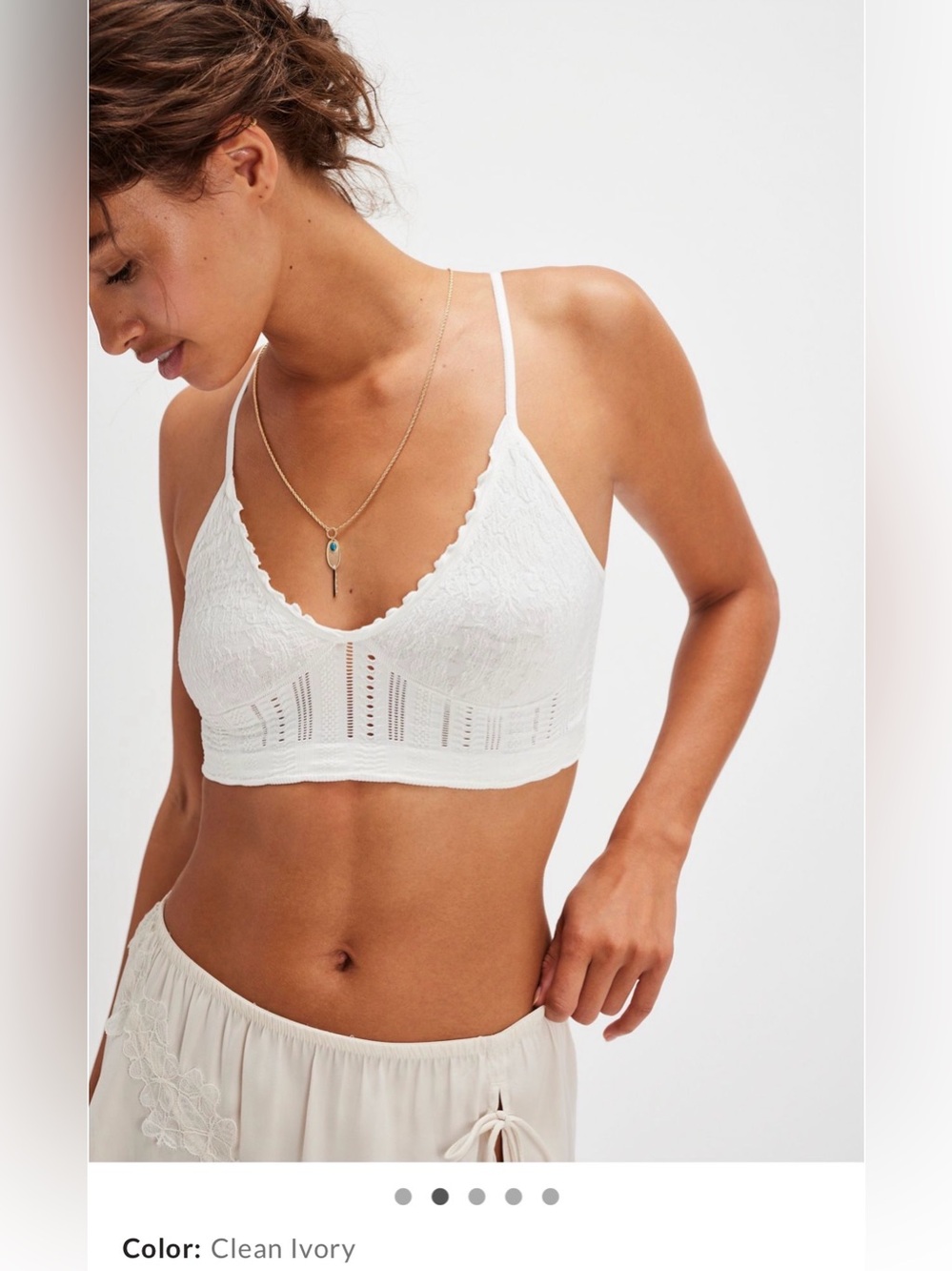 Free People Heirloom Seamless Bralettes. Bundle (2) L/XL Gunmetal & Clean Ivory